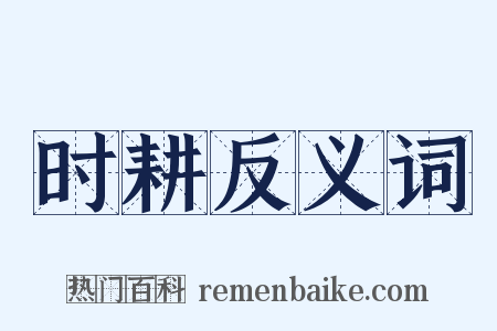 时耕反义词是什么意思的图片